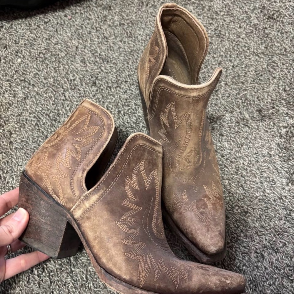 Ariat Distressed Brown Ankle Booties